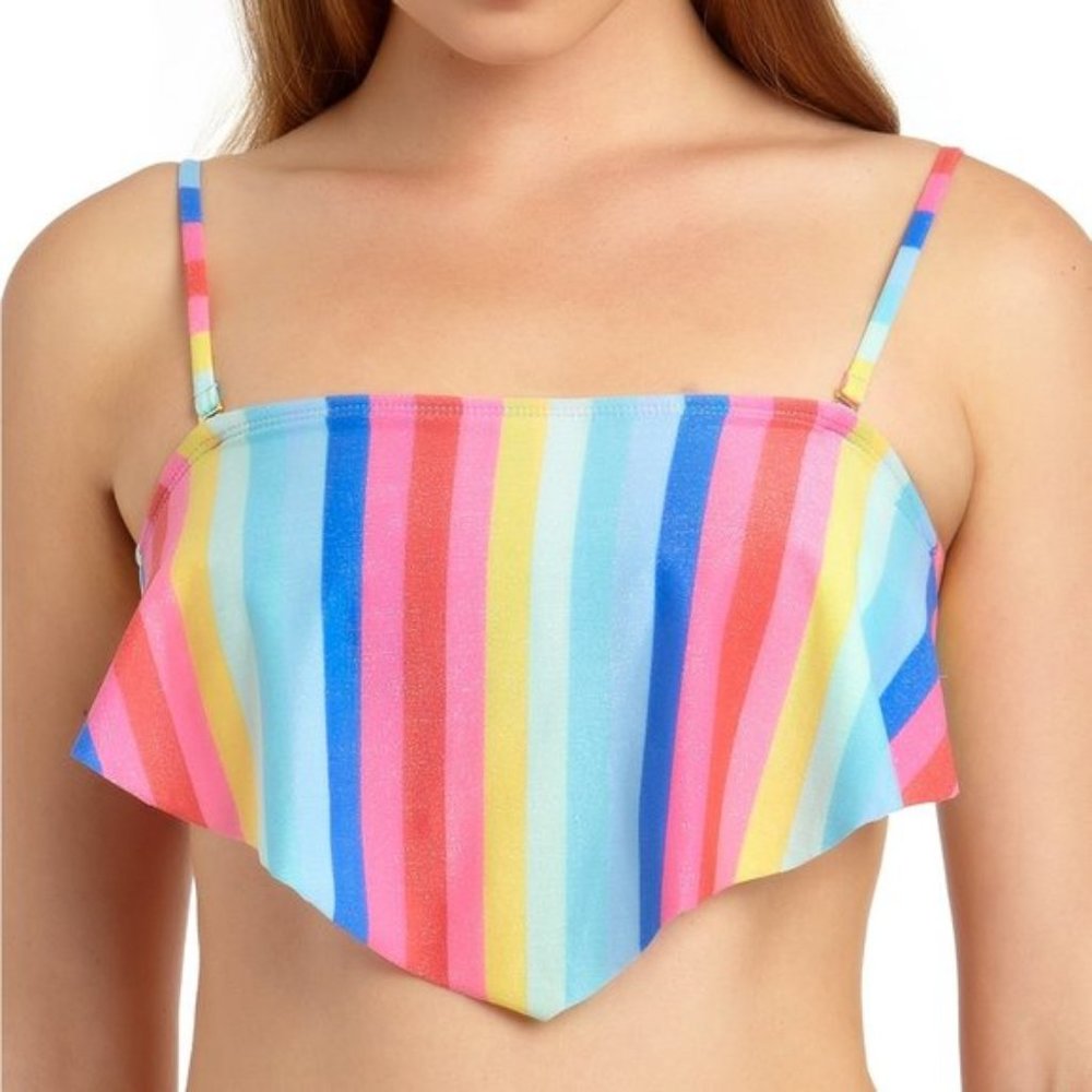 California Wave Shiny Handkerchief Bikini Swim Top